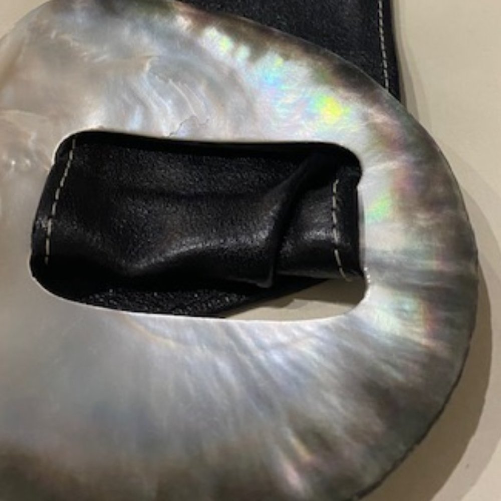 Rafe Leather Large Shell Belt Statement Piece - image 8